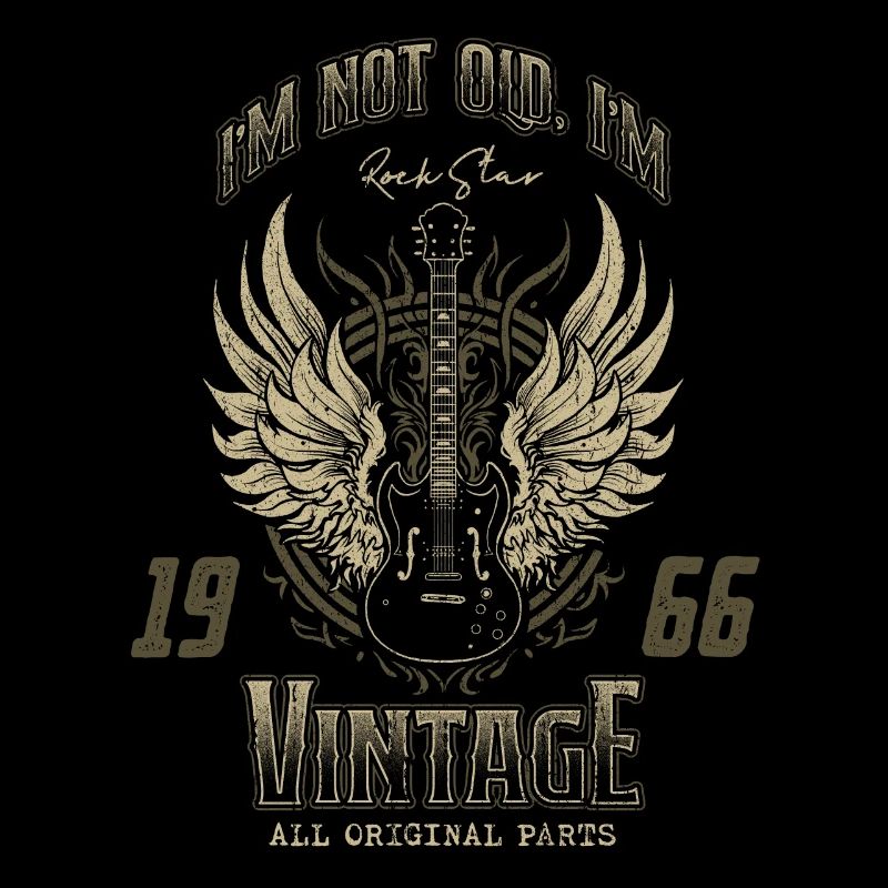 Ich bin nicht alt, ich bin Vintage Retro 1966 Gitarrist