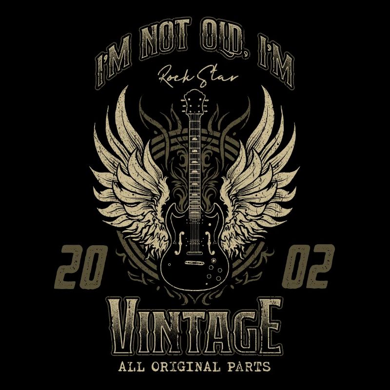Ich bin nicht alt, ich bin Vintage Retro 2002 Gitarrist