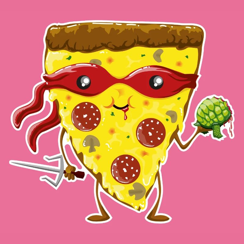 Ninja Pizza isst Schildkröte