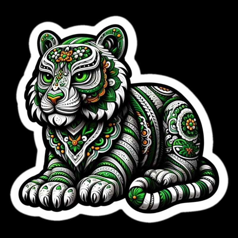 Tigre vert-blanc