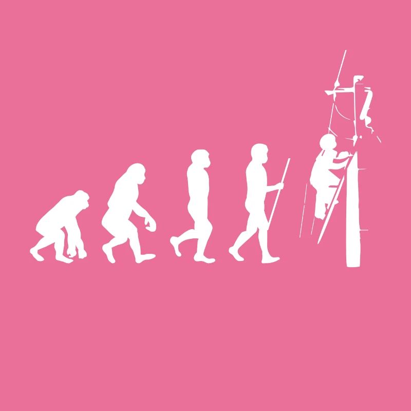 Elektriker Strommasten Geschenkidee Evolution cool