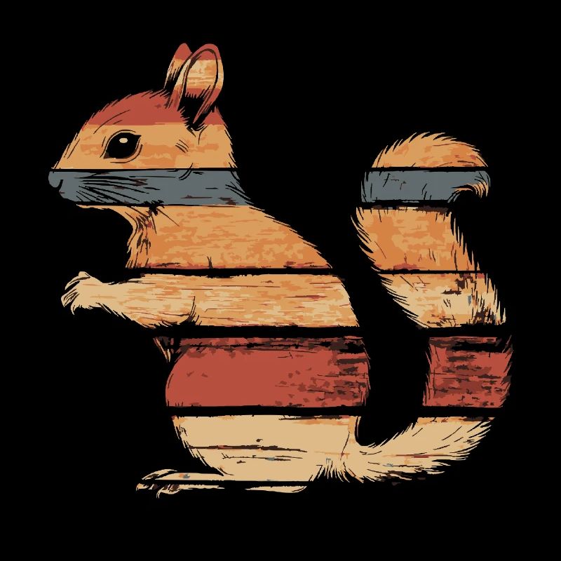 Squirrel vintage autumn