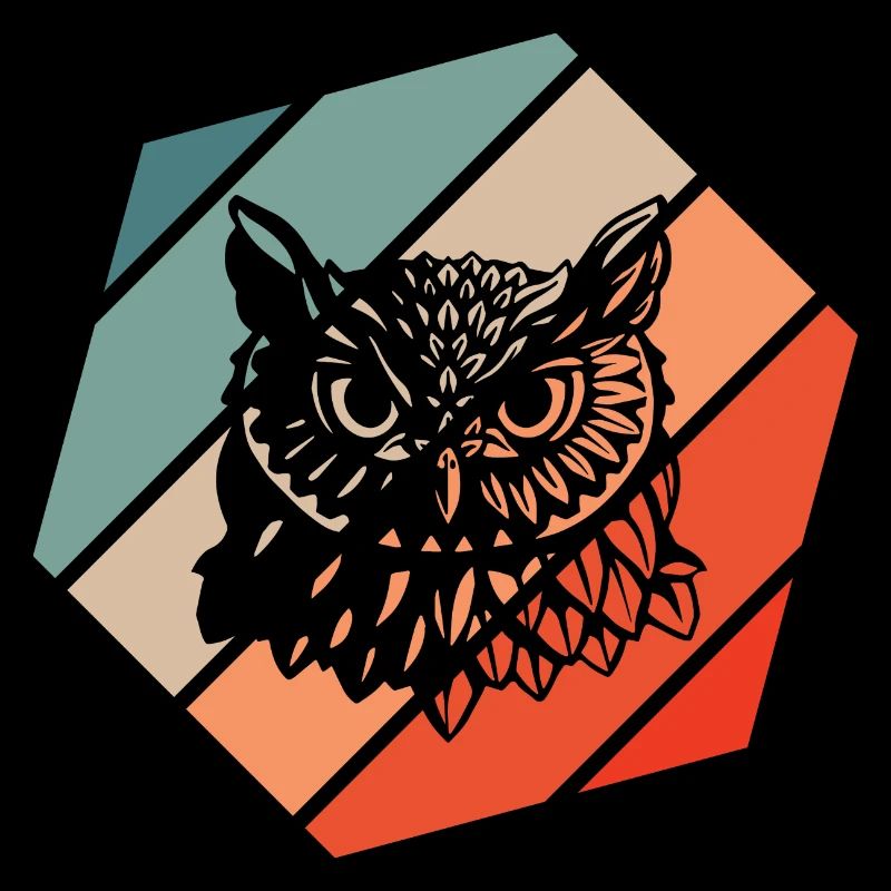 Eule Retro Style Vintage