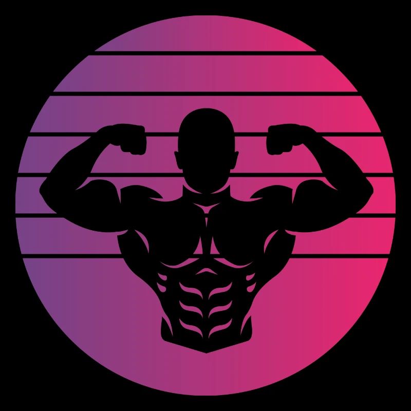 Culturisme Double Biceps Retro Style Vintage