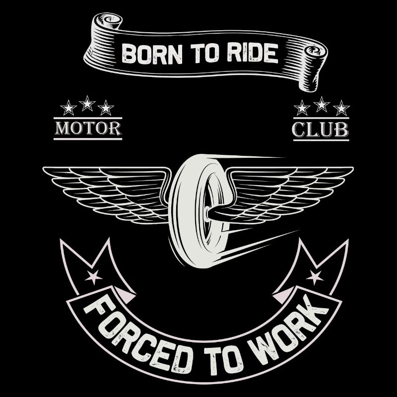 Born To Ride MC Wings Design