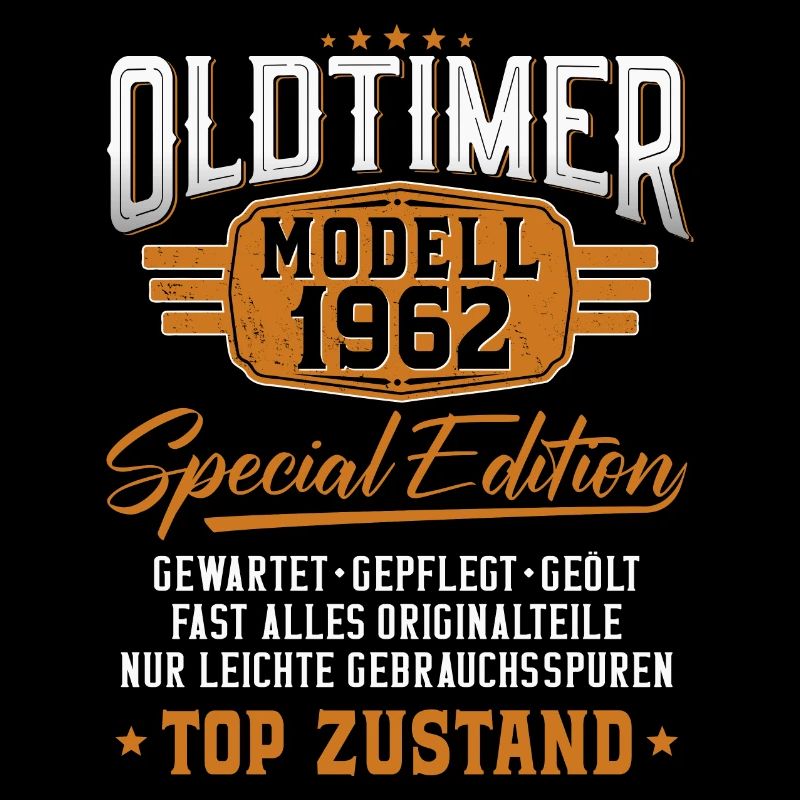 Oldtimer Baujahr 1962 Geburtstagsspruch