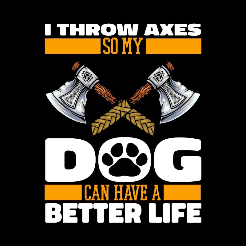 Axtwerfen Axtwerfer Hund