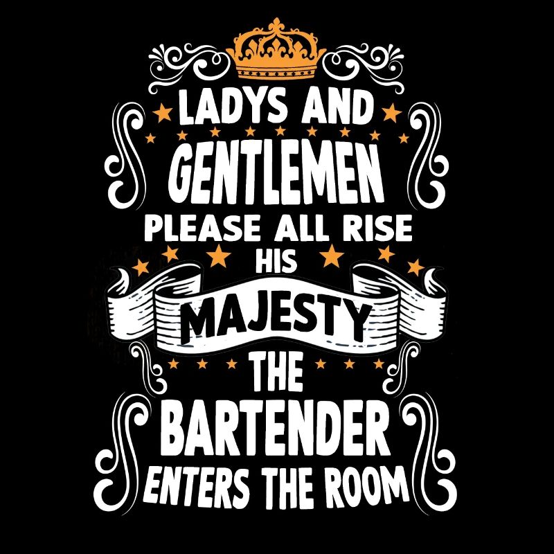Bartender T funny saying motif bartender