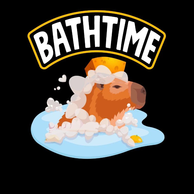 Capybara Nagetier Badezeit Lustig