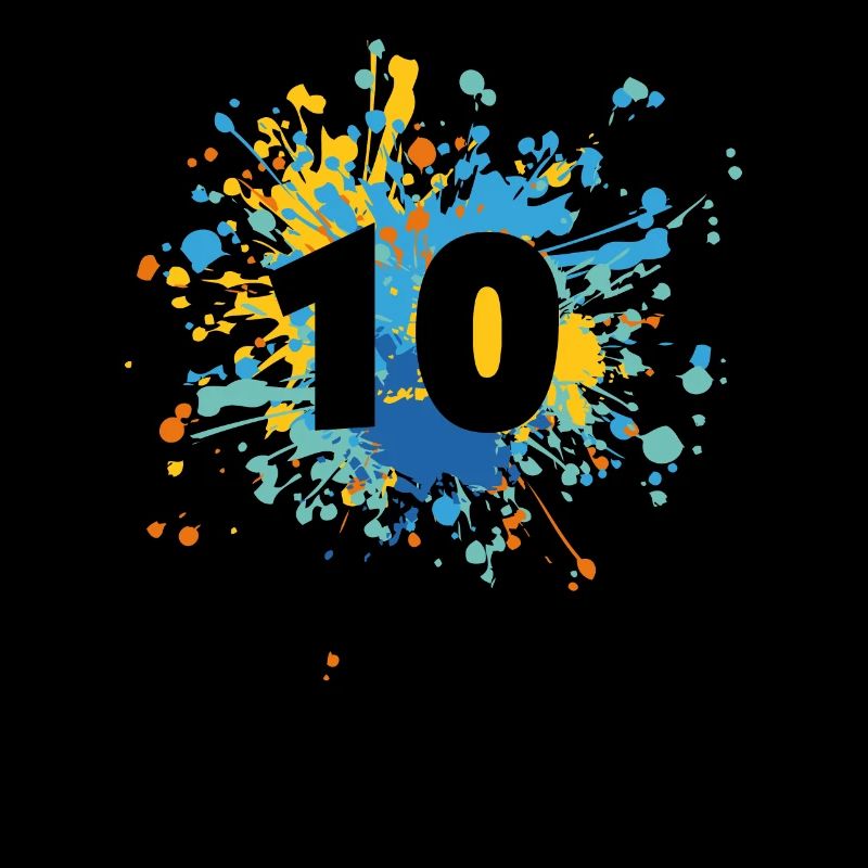 Number 10th Color Splash