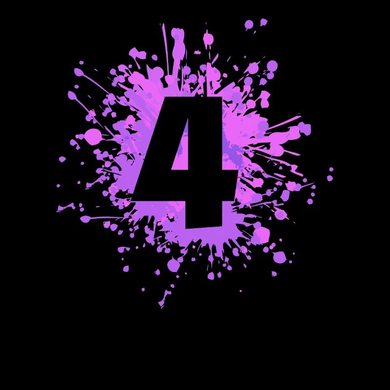 Number 4th Color Splash