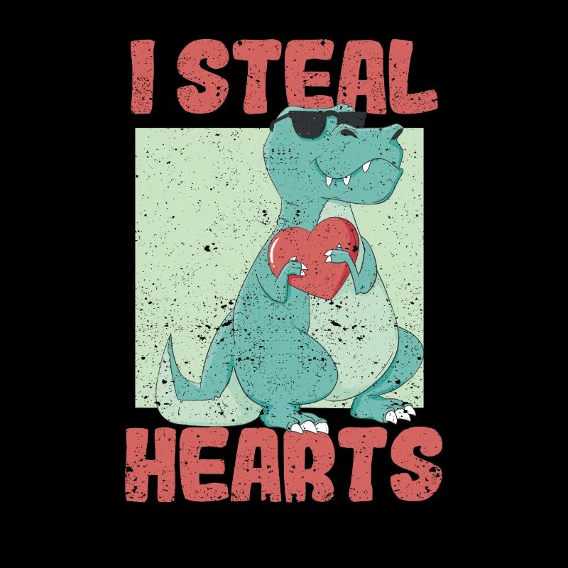 Ich stehle Herzen lustig Valentinstag Dinosaurier