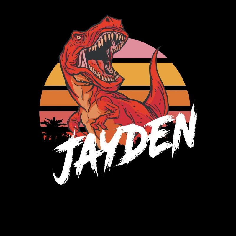 JAYDEN - Beau prénom de garçon avec T-REX Dino