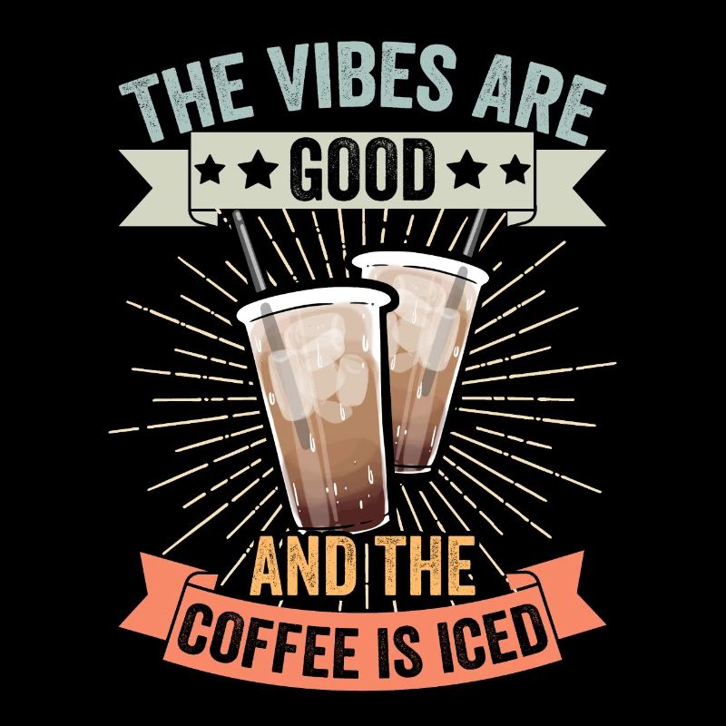 Rétro Les vibrations sont bonnes et le café est glacé