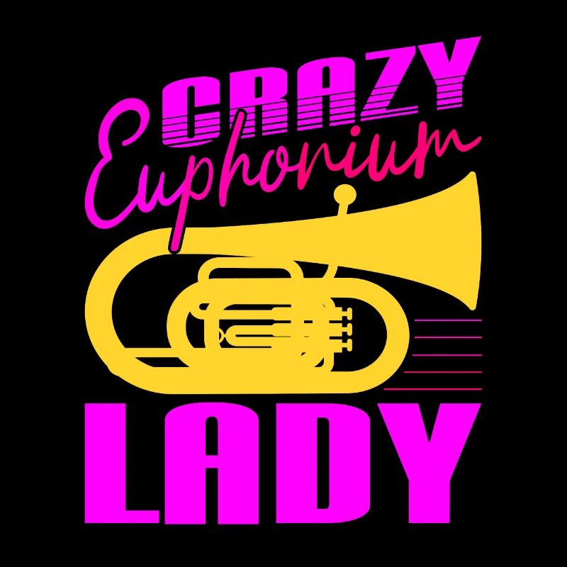 Crazy Euphorium Lady Baritone Player Gifts