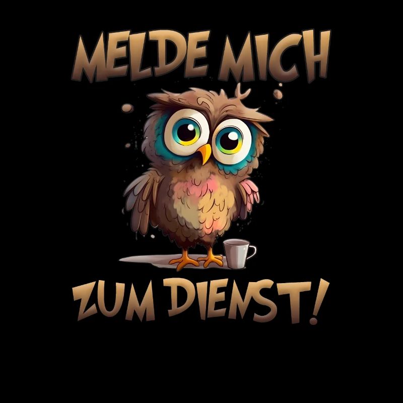 Eule Melde mich zum Dienst