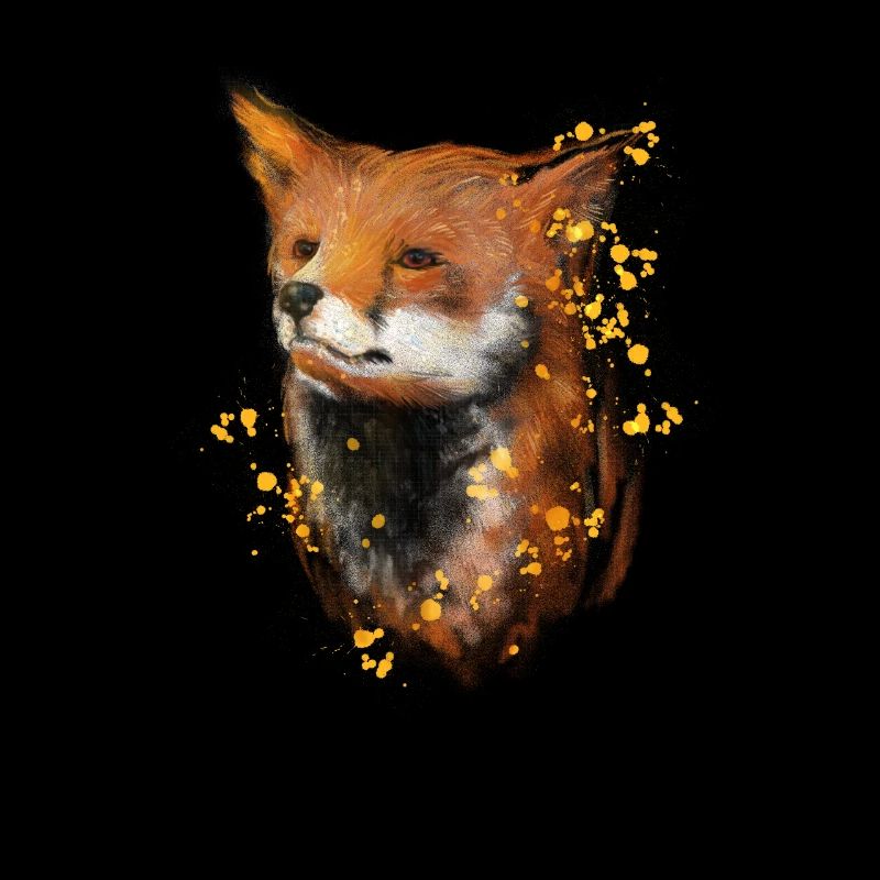 Fox Face Fox Fox Cute Smart Watercolor