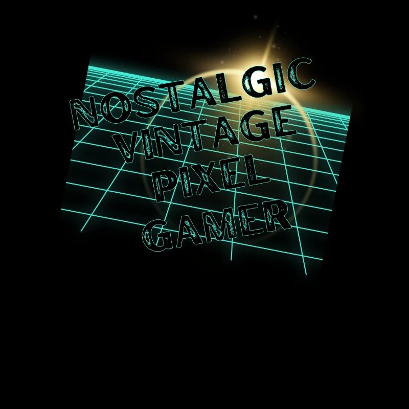 Nostalgic Vintage Pixel Gamer