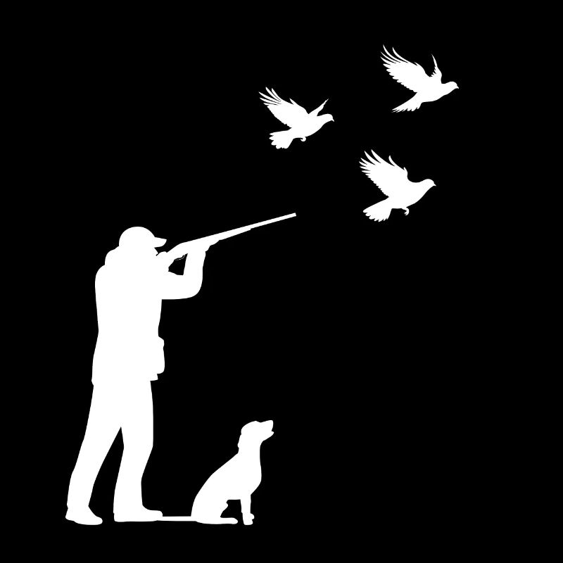 Taube Jagdvogel Männer Jäger Hund