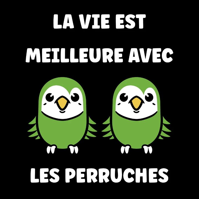 Oiseaux perruches humour petite perruche