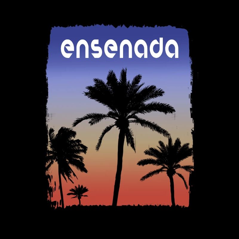 Ensenada Mexique coucher de soleil vacances Souvenir palmier