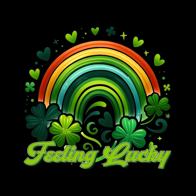Rainbow Feeling Lucky St Patricks Day