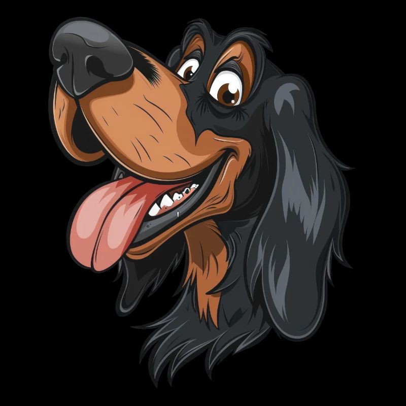 Gordon Setter | Setter écossais | Caricature