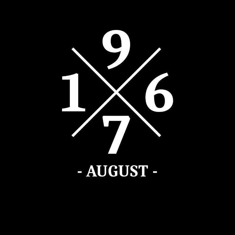 Minimal Geburtstag August 1976 - Simple