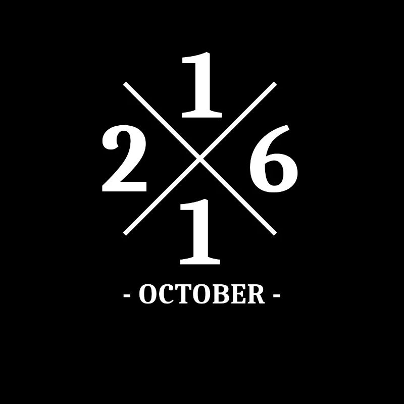 Minimal Geburtstag October 2016 - Simple
