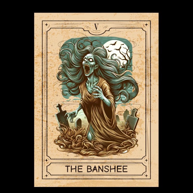 Banshee - Carte de tarot Banshee - Halloween Banshee