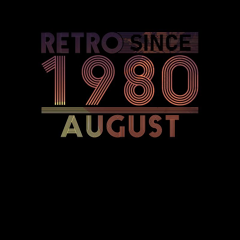 Retro Geburtstag August 1980 - Sunset line