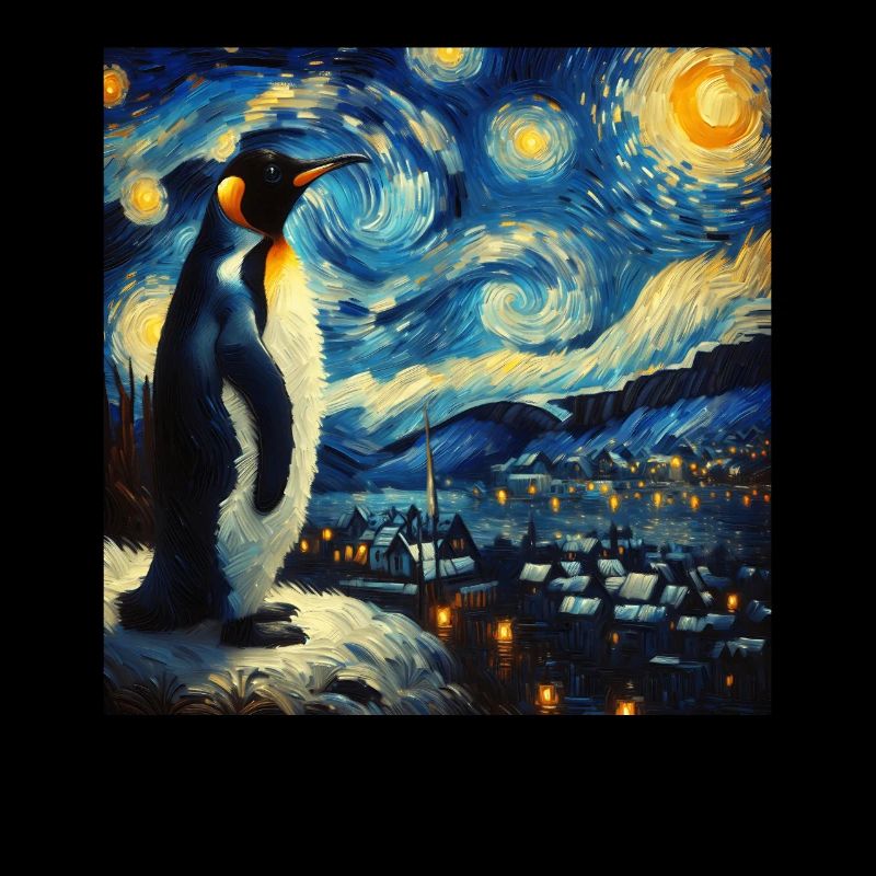 Pinguin Starry Night