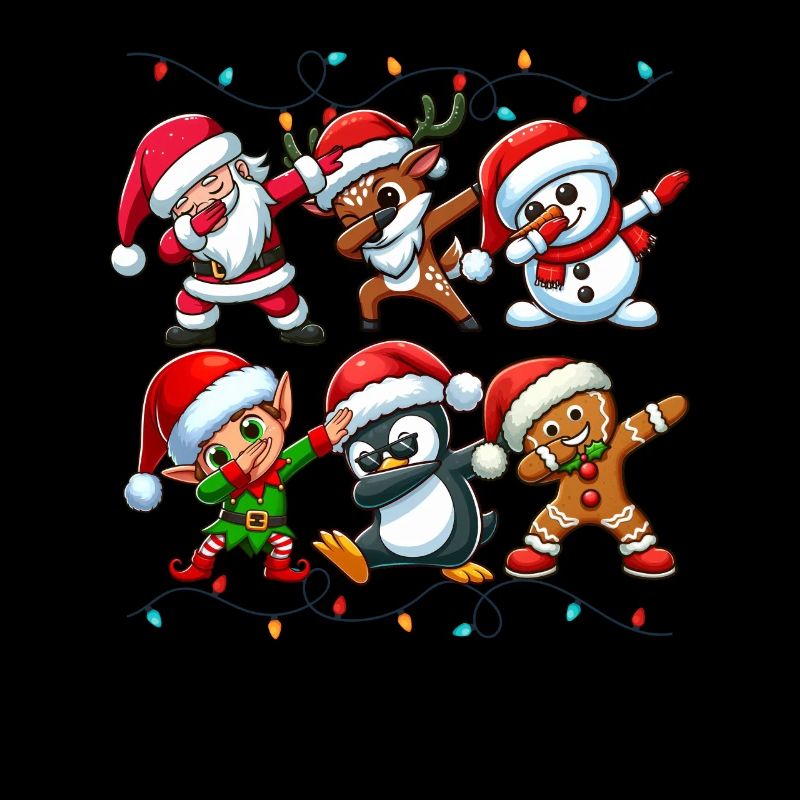 Dabbing Père Noël Elfe Équipe de Noël Garçons Filles