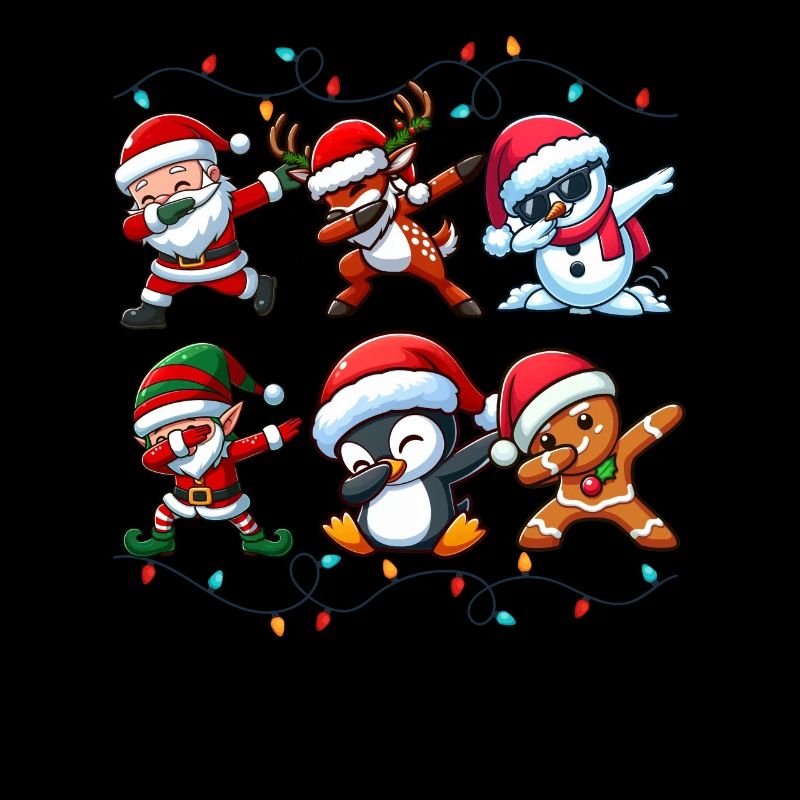 Dabbing Père Noël Elfe Équipe de Noël Garçons Filles