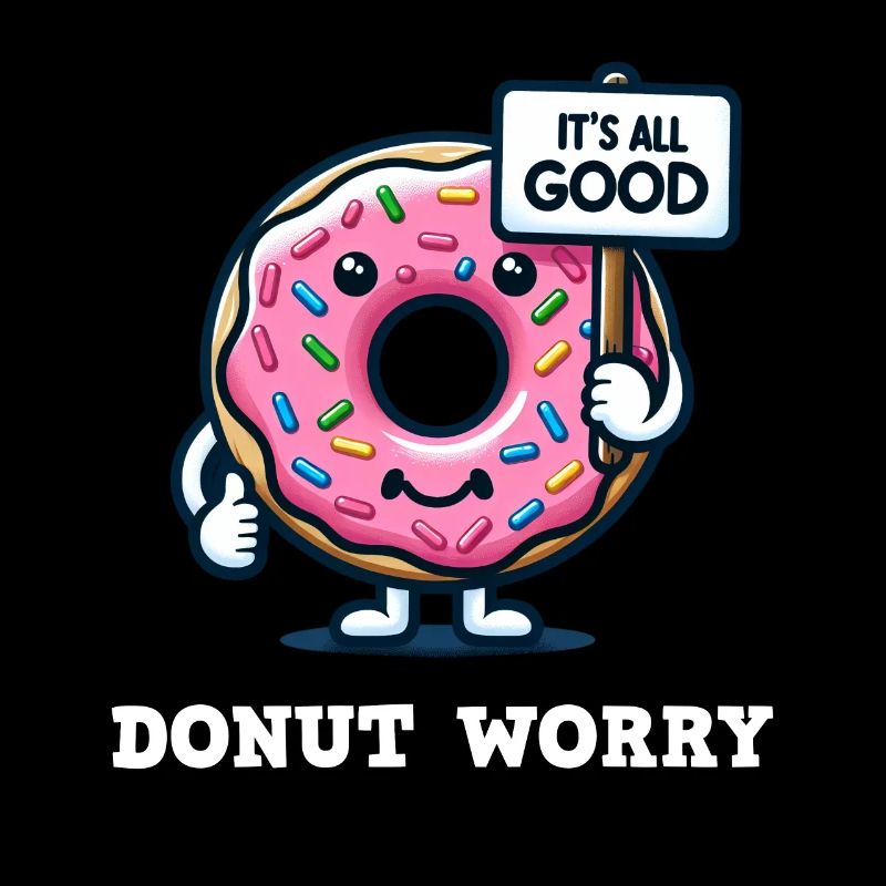 Donut Worry Cute Donut Design