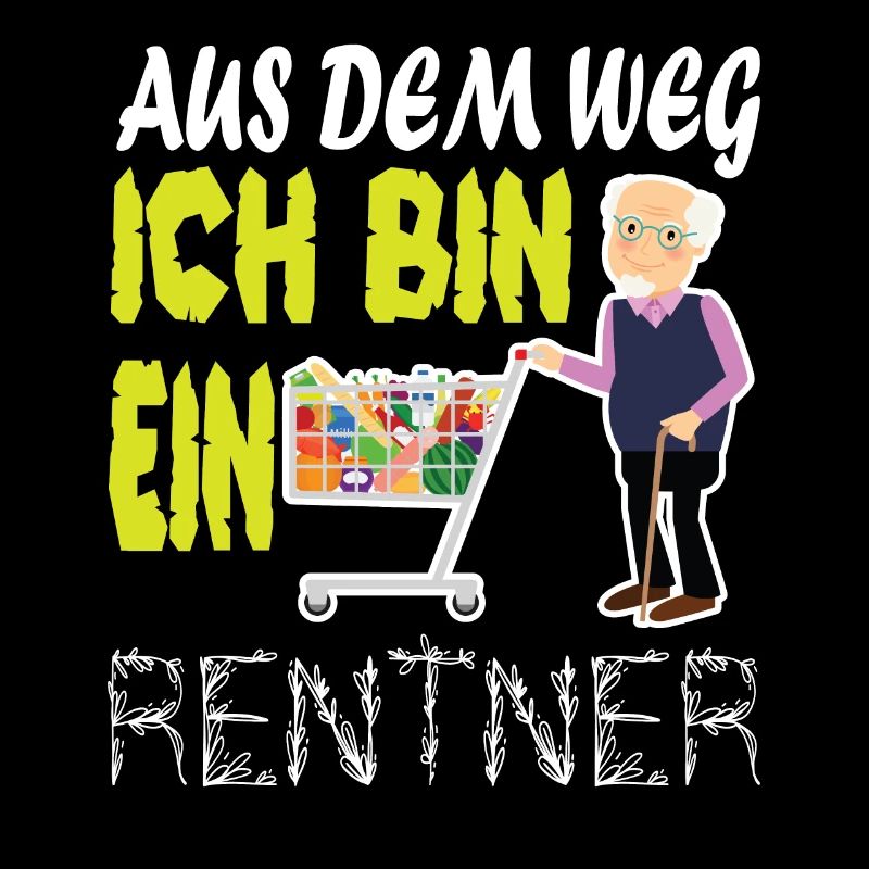 Aus dem Weg Ich Bin Rentner -Renter Einkaufen Ein