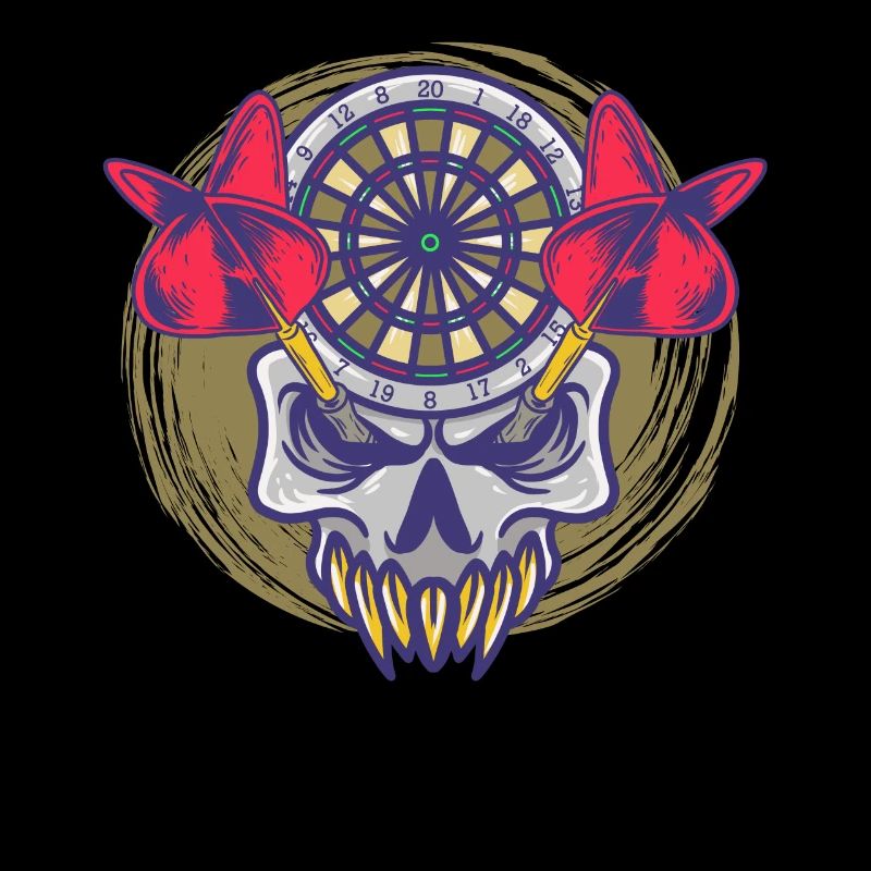 Dart Darted Dartboard Crâne Fléchette