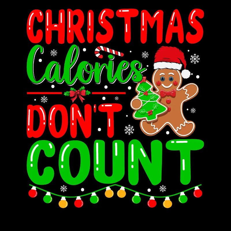 Christmas Calories Don't Count Cookie Gingerbread