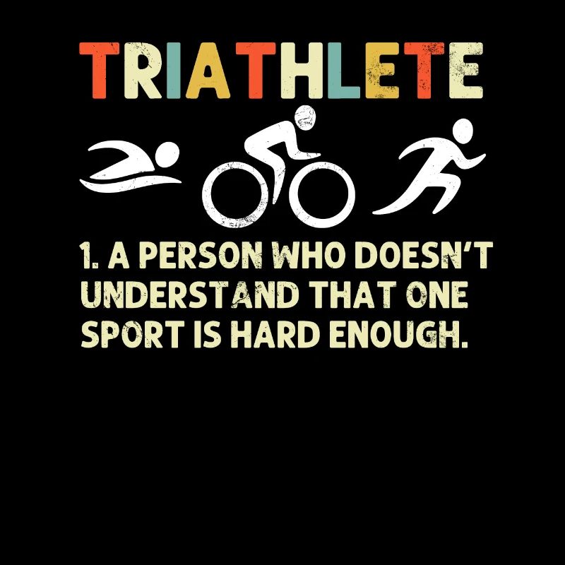 Triathlet Lustige Definition Retro Triathlon