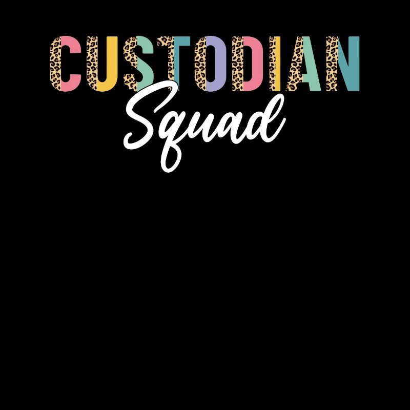 Custodian Squad Half Leopard School Cleaning