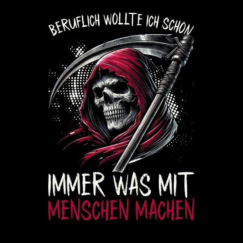 Sarkastischer Sensenmann Schwarzer Humor Dunkler