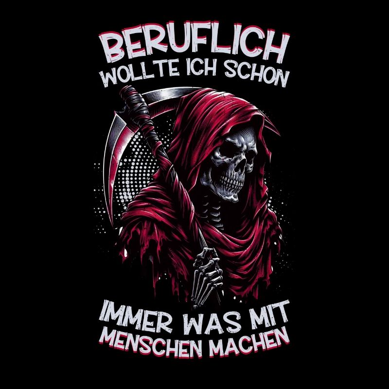 Sarkastischer Sensenmann Schwarzer Humor Dunkler