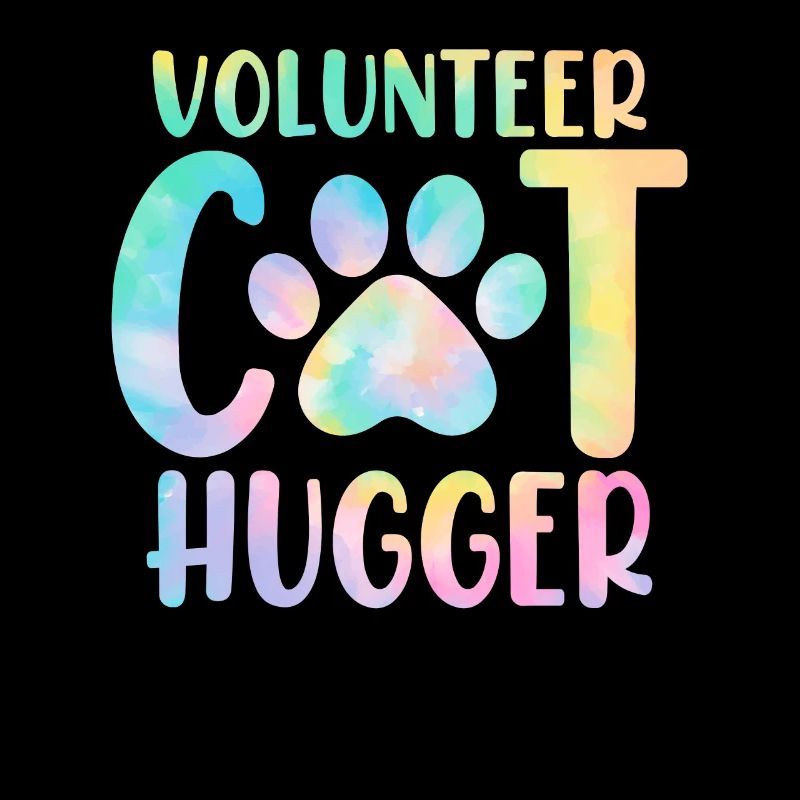 Freiwilliger Cat Hugger Lustige Katze Tie Dye Tier