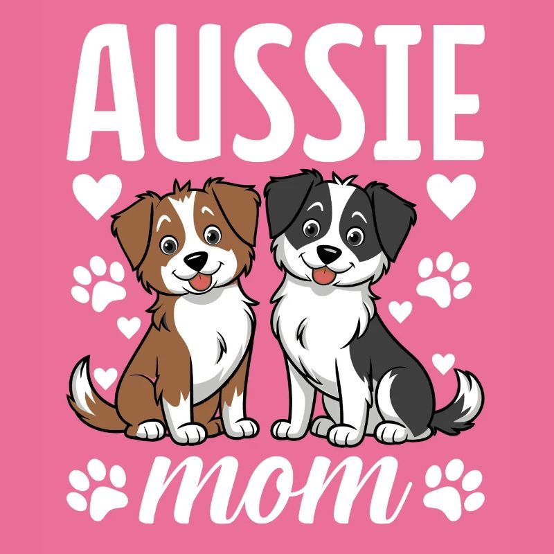 Aussie Mama Australian Shepherd Lustiger Aussie Hund