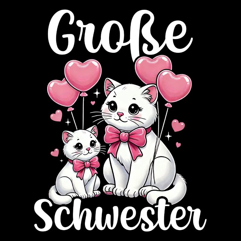 Große Schwester Katze Älteres Geschwisterkind