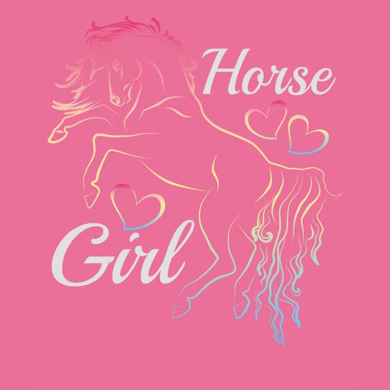 Pferdemädchen Regenbogen Silhouette Geschenkidee