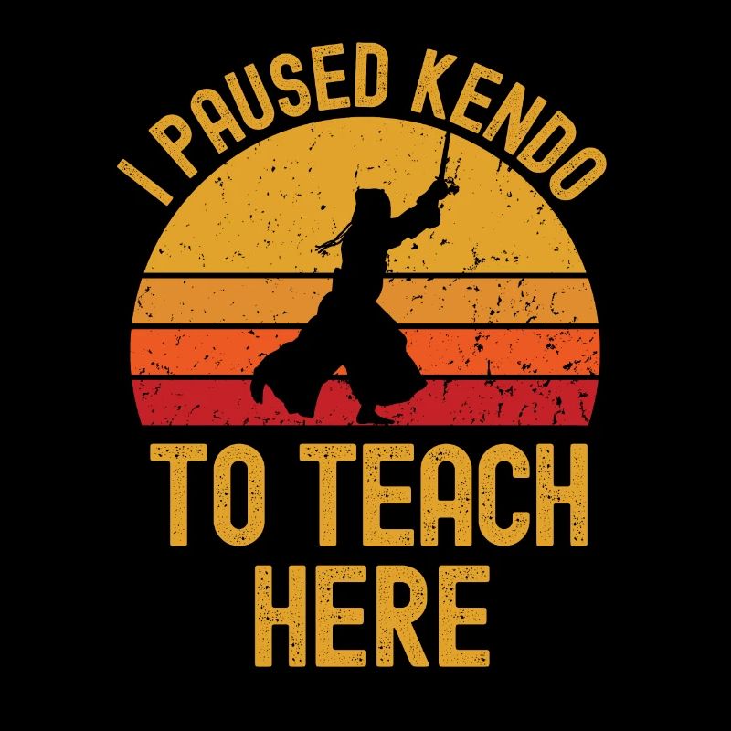 Kendo und Lehrer retro vintage
