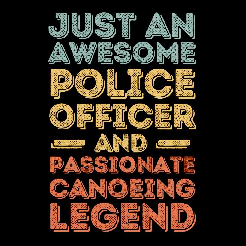 Policeman canoe retro