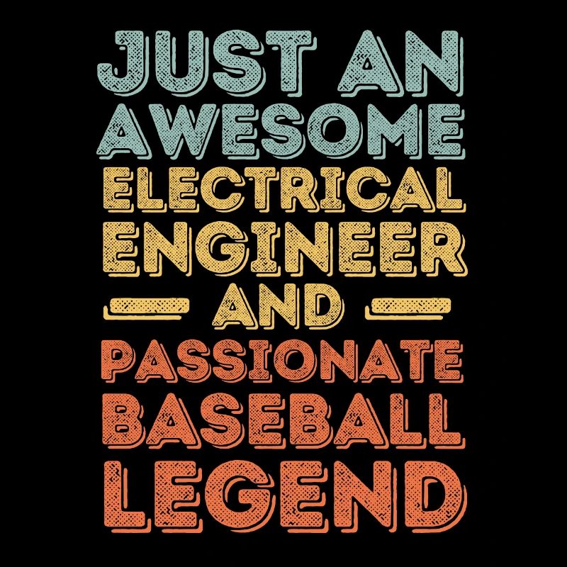Electrical engineer baseball retro
