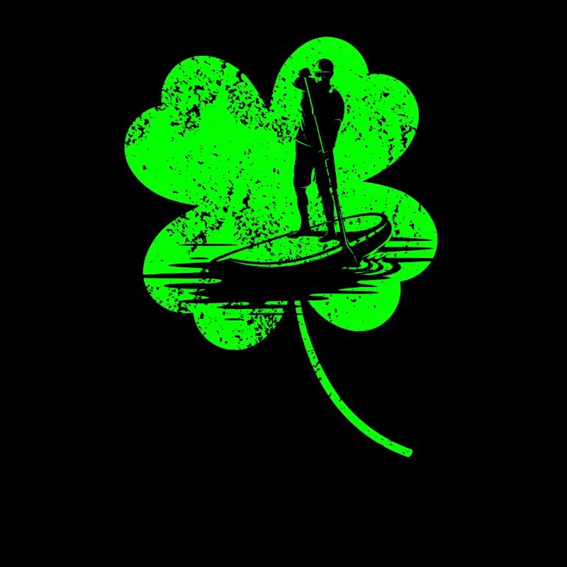 Paddleboard St. Patrick's day shamrock